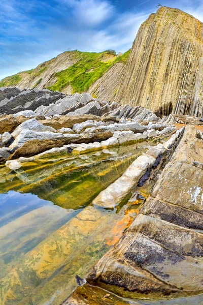 Flysch Flysch Cliffs Basque Coast Unesco Global Geopark European Geopark — 图库照片