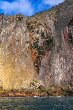 Coastline Cliffs, Wolf Island, Galapagos Ulusal Parkı, UNESCO Dünya Mirası Alanı, Galapagos Adaları, Ekvador, Güney Amerika