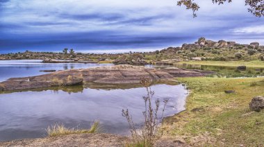 Los Barruecos Doğal Anıtı, Malpartida de Caceres, Caceres, Extremadura, İspanya, Avrupa