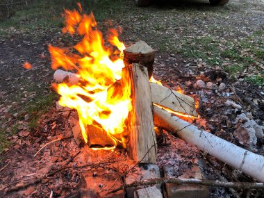 yanan ateş, yanan odun, şenlik ateşi ve alevler