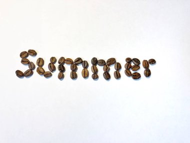 kahve çekirdeklerinden bir kelime yaz