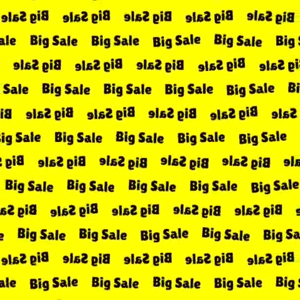Schwarzes Wort Großer Verkauf Auf Gelbem Hintergrund — Stockvideo