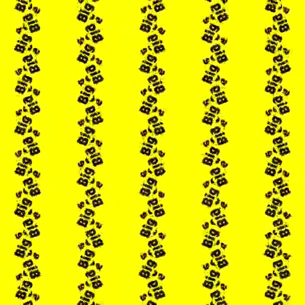 Black Word Big Sale Yellow Background — Stock Video