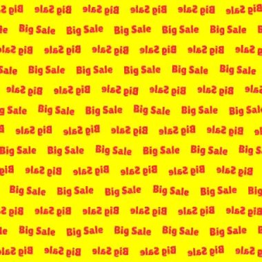 sarı bir arka plan üzerinde kırmızı bir kelime büyük satış