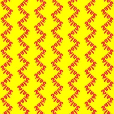 sarı bir arka plan üzerinde kırmızı bir kelime satışı