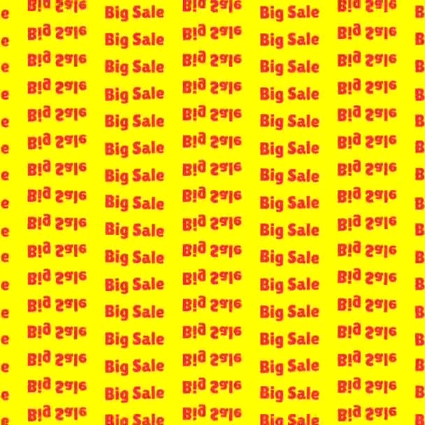 Ein rotes Wort großer Verkauf auf gelbem Hintergrund — Stockvideo