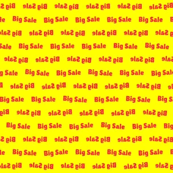 A red word big sale on a yellow background — Stock Video