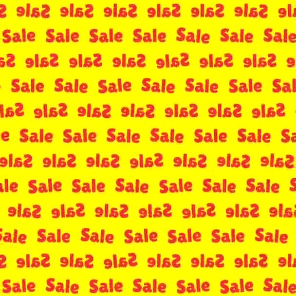 Продаж червоного слова на жовтому фоні — стокове відео