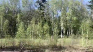 Tren penceresinden bak. Trenin dışından güzel manzaralar.