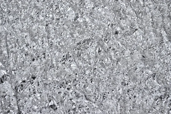 Серый Металлическая Текстура Скомканной Алюминиевой Фольги — стоковое фото