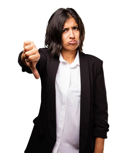 Latin Business Woman Feeling Sad — Stock Photo, Image