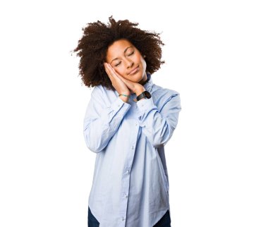 Uyuyan Genç siyah kadın