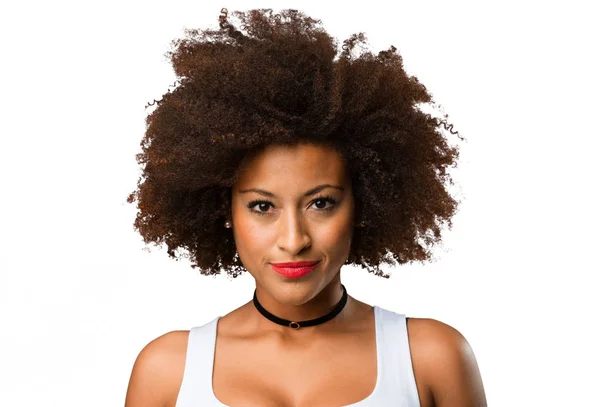 Portret Van Een Jonge Zwarte Vrouw — Stockfoto