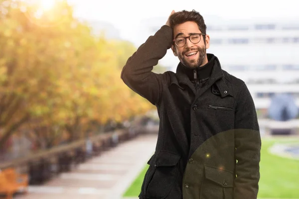 Young Man Smiling Happy — Stock Photo, Image
