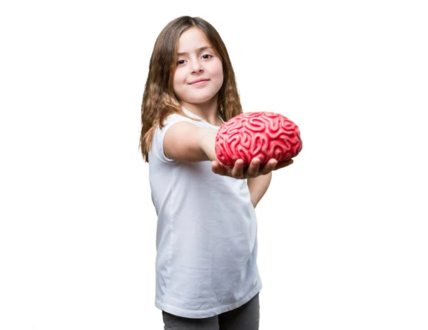 Menina Segurando Brainteaser — Fotografia de Stock