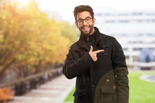 Jonge Man Wijzen Hapopy — Stockfoto