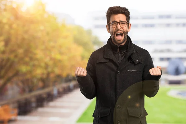 Jonge Man Schreeuwen Boos — Stockfoto