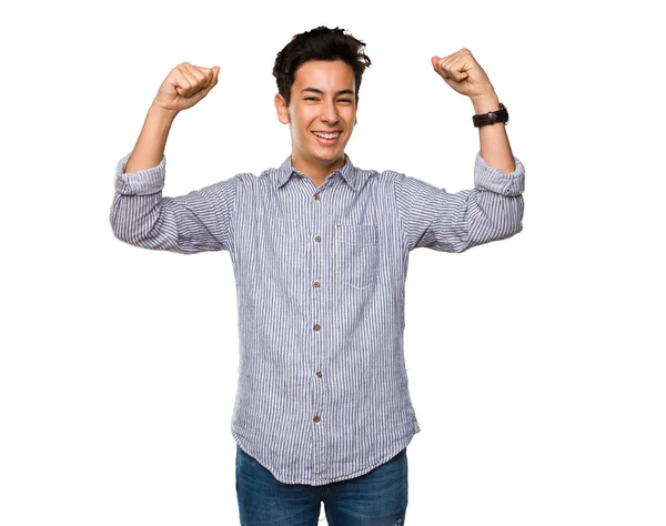 Teenager Doing Winner Gesture — Stock Photo, Image