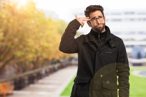 Young Man Doing Crazy Gesture — Stock Photo, Image