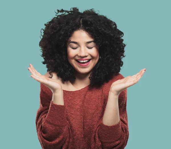 Young Woman Happy Laughing — Stock Photo, Image