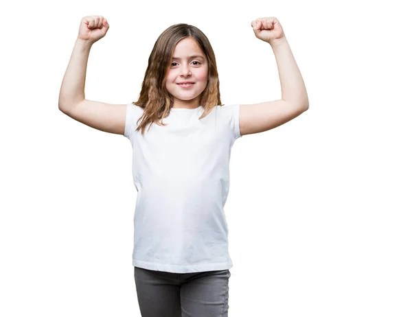 Little Girl Doing Winner Gesture — Stock Photo, Image