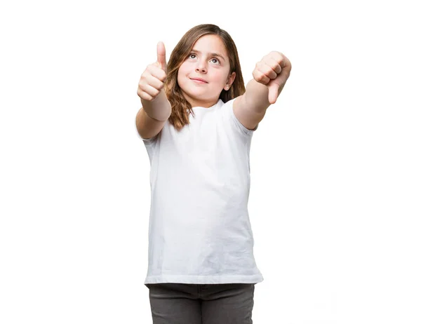 Little Girl Doing Contradictory Gesture — Stock Photo, Image