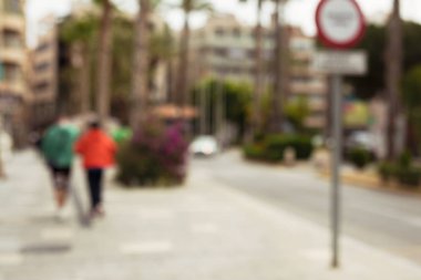 kentsel sokak bulanık arka plan