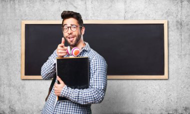 bir kitap öğrenci adam