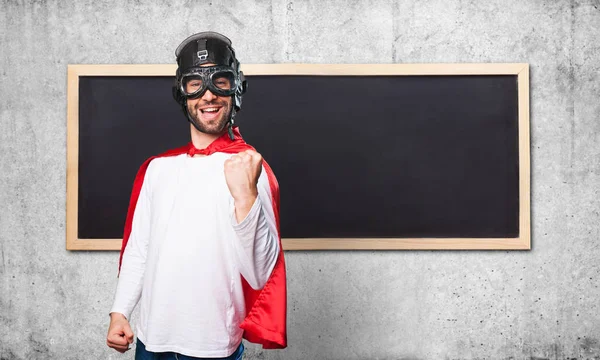 Winner Super Hero Black Board — Stock Photo, Image