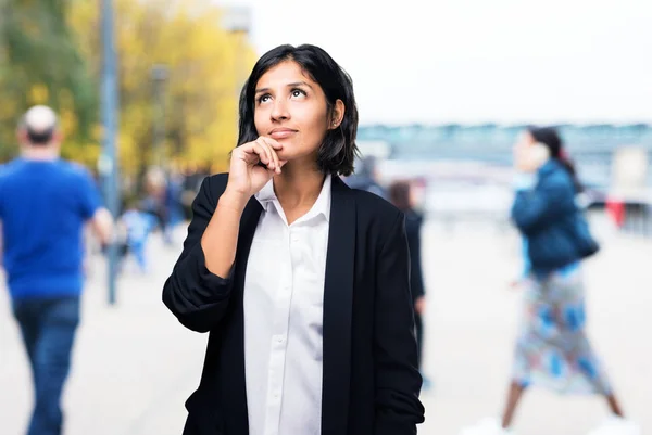 Latin Business Donna Pensando — Foto Stock