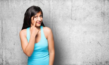 latin kadın gözü işaret