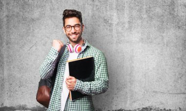 bir kitap öğrenci adam