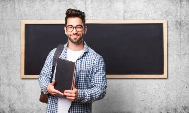 bir kitap öğrenci adam