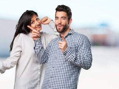 ve dans eğlenceli sahip çılgın çift