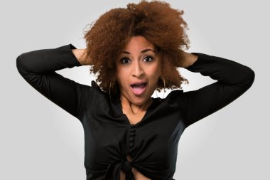kulaklar, yüz closeup kapsayan afro kadın
