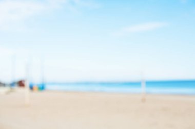 Soyut plaj yaz aylarında arka plan bulanık