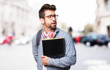 bir kitap öğrenci adam