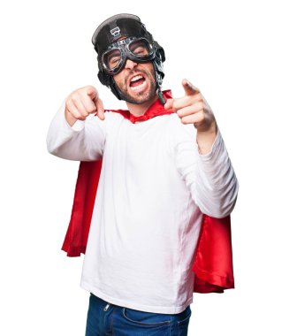 süper kahraman işaretleme açık beyaz arka plan üzerinde izole