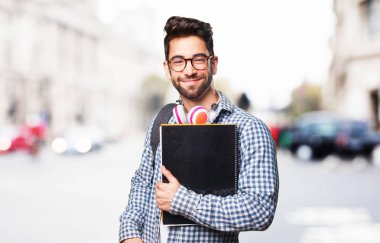 bir kitap öğrenci adam