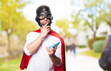 süper kahraman bir hesap makinesi holding