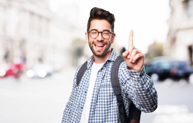 bir jest yapan öğrenci erkek