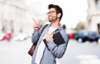 bir kitap öğrenci adam