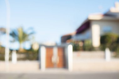 Modern ev dış arka plan bulanık