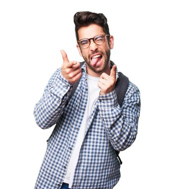 izole üzerinde beyaz arka plan dans öğrenci adam