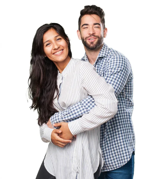 Casal Legal Sorrindo Branco — Fotografia de Stock