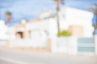 Modern ev dış arka plan bulanık