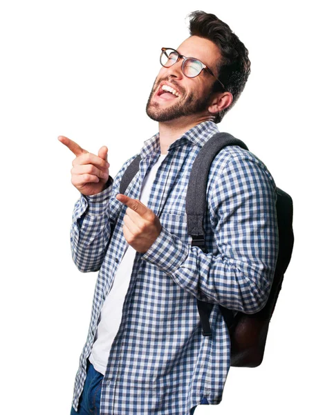 Young Man Dancing Isolated White Background — Stock Photo, Image