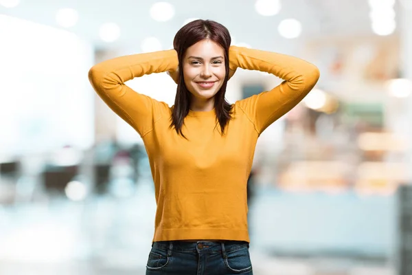 Giovane Bella Donna Che Copre Orecchie Con Mani Arrabbiata Stanca — Foto Stock