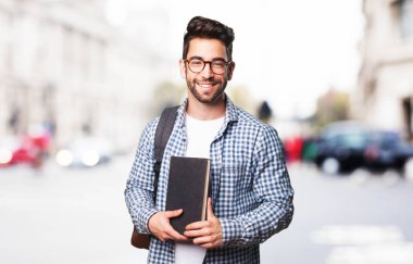 bir kitap öğrenci adam