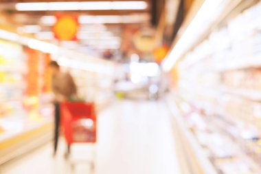 Modern Soyut süpermarket iç arka plan bulanık